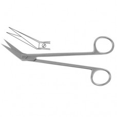 Locklin Gum Scissor Angled - One Toothed Cutting Edge Stainless Steel, 16 cm - 6 1/4"
